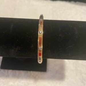 Michael Kors GUC++ Studded Cuff Two Toned Gold Silver Bracelet